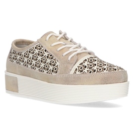 Leather shoes FILIPPO DP2026 / 21 Go gold golden