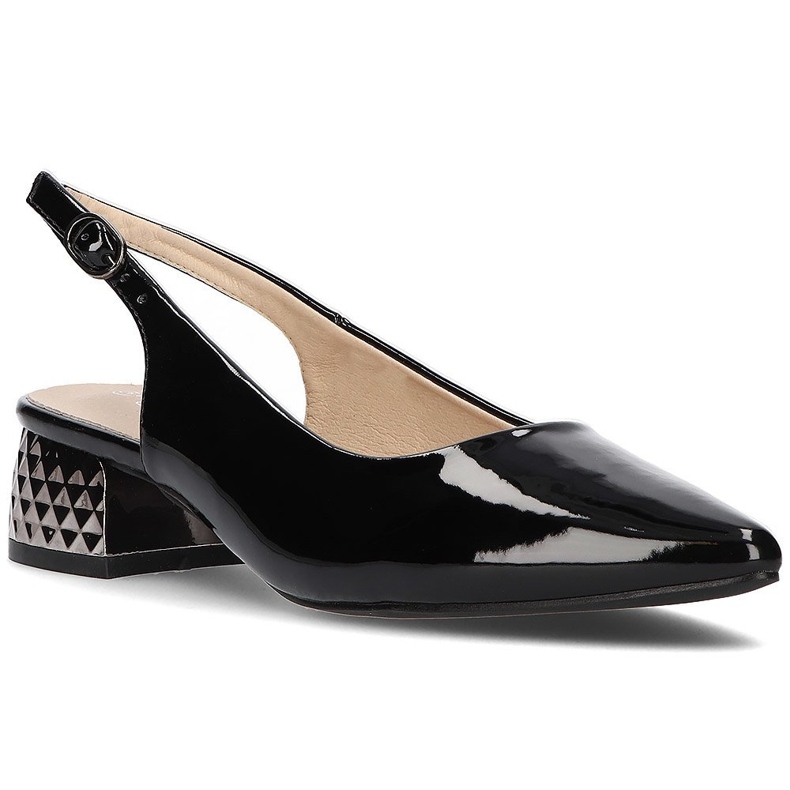 Pumps high heels FILIPPO DP2095 / 21 Bk L black lacquered