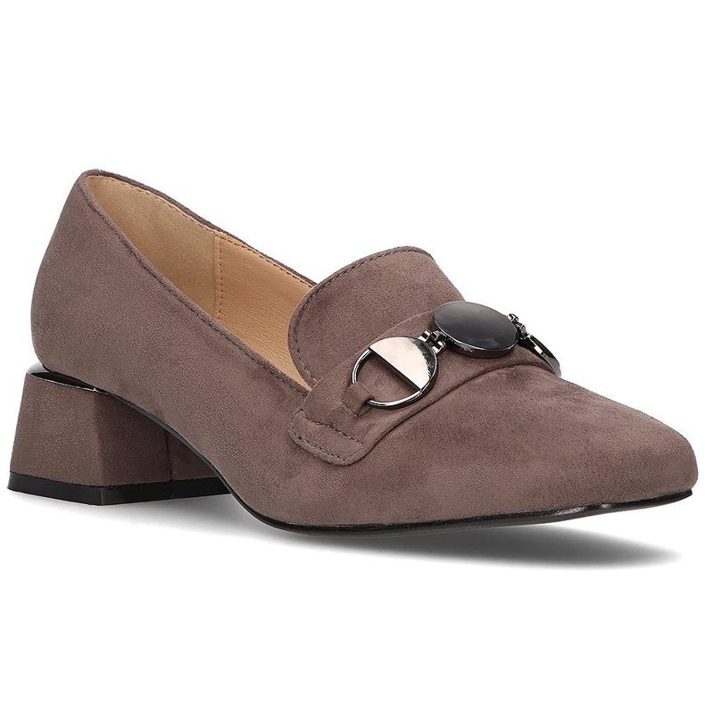 High heels shoes FILIPPO DP2097 / 22 Gr gray grey