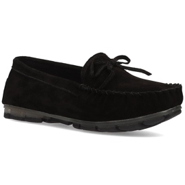 Leather moccasins Filippo DP1204 / 21 Bk black