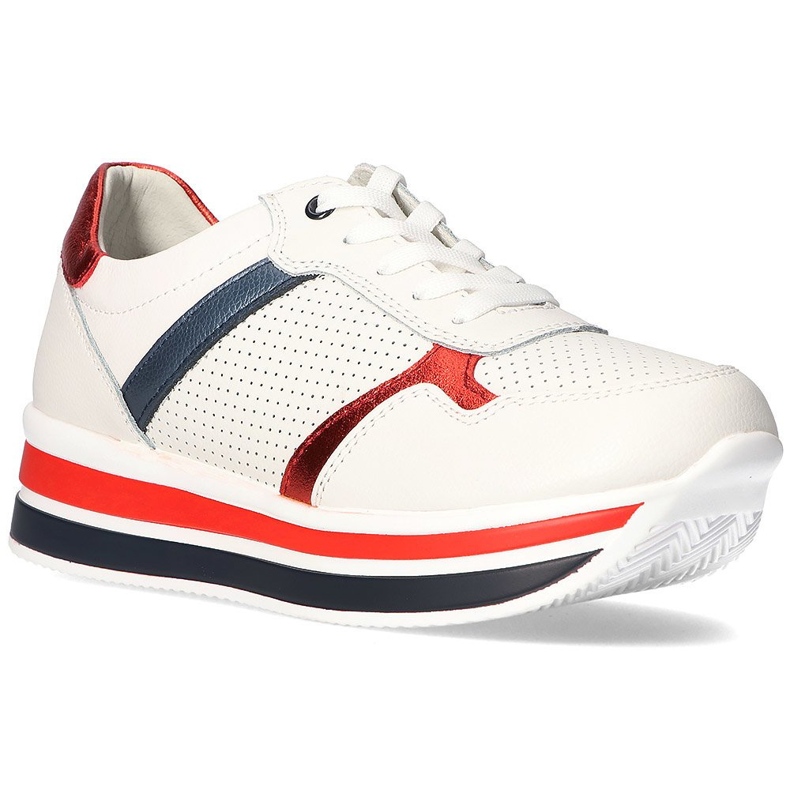 Leather sneakers Filippo DP2004 / 21 Wh white