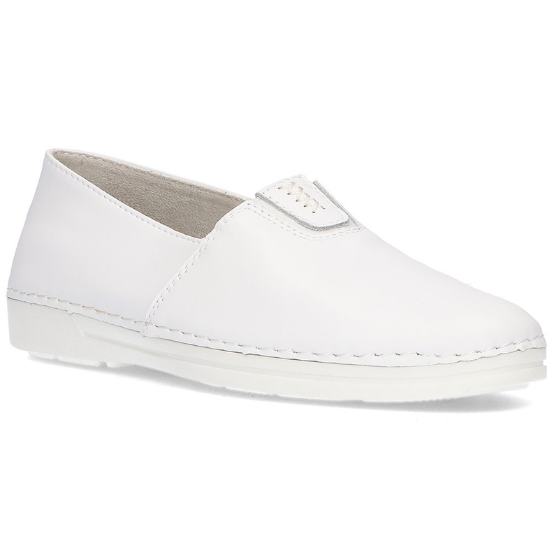 Leather slip-on shoes Filippo DP2134 / 21 Wh white