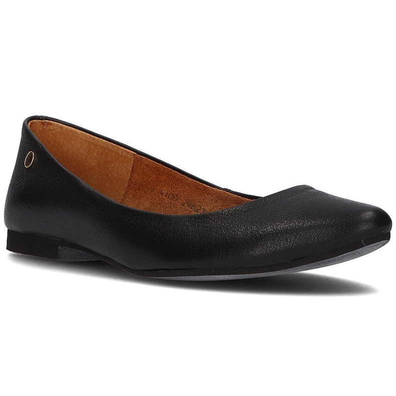 Leather Filippo 04100 ballerinas black
