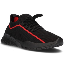 Men's sneakers Filippo MTN2291 / 21 Bk Rd black red