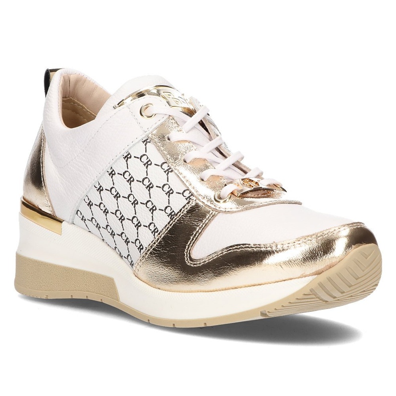 Leather sneakers Filippo 062 white gold golden