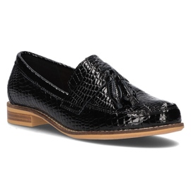 Leather moccasins Filippo DP2161 / 21 Bk black