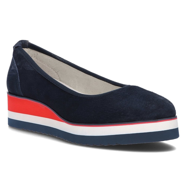 Leather ballerinas Filippo DP2323 / 21 Nv navy blue