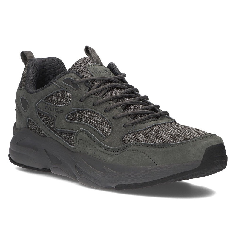 Leather Sneakers Filippo MSP2116 / 21 Gr gray grey