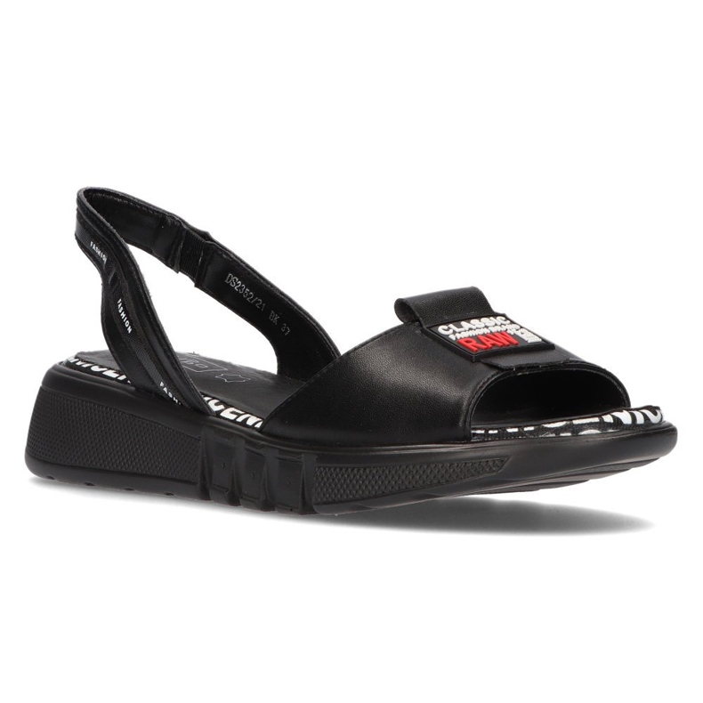 Black Sandals on wedge Filippo DS2352 / 21 Bk