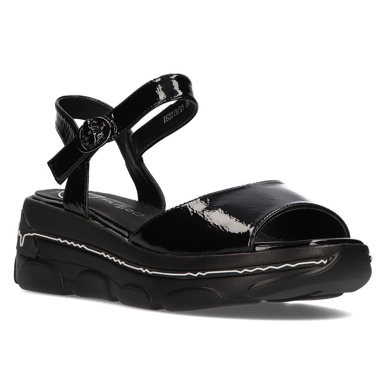 Black Sandals on the wedge Filippo DS2319 / 21 Bk