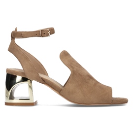 Filippo DS2107 / 21 Beige high-heeled sandals