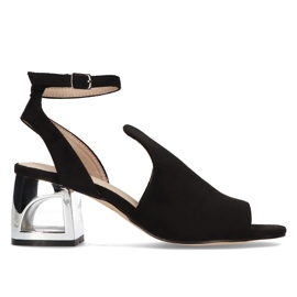 Black Filippo DS2107 / 21 Bk heeled sandals