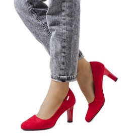 Red pumps on a Calista heel Red pumps on a Calista heel