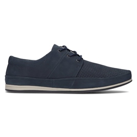 Leather shoes Filippo 5292-3 blue navy blue