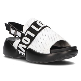 Leather sandals Filippo DS2153 / 21 Wh white