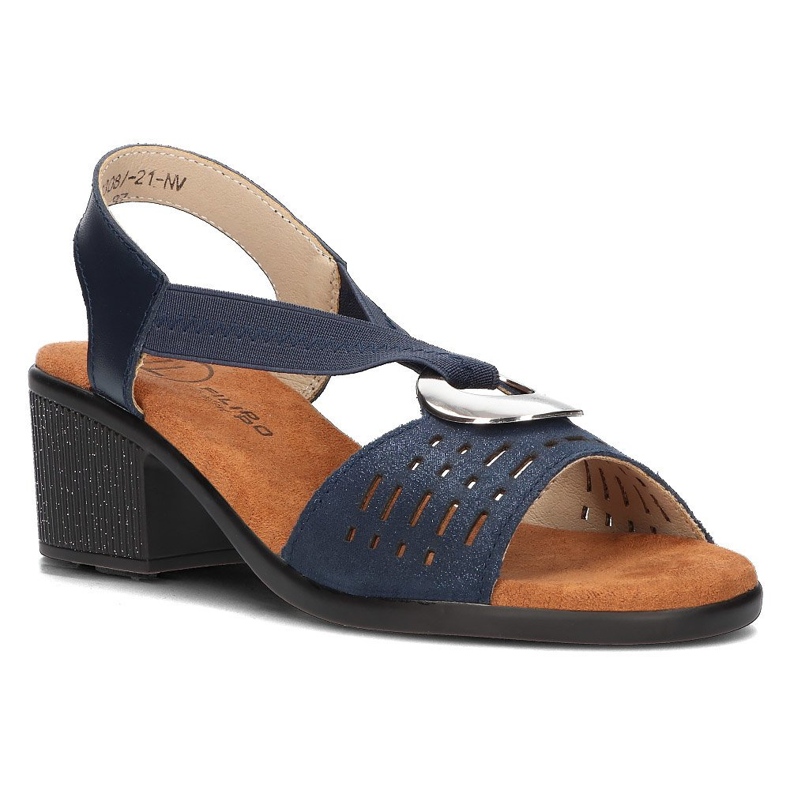 Leather sandals Filippo DS2308 / 21 Nv navy blue