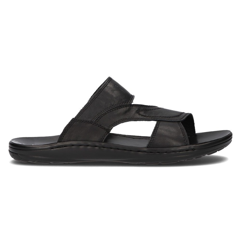 Leather men's slippers Filippo MK2304 / 21 Bk black