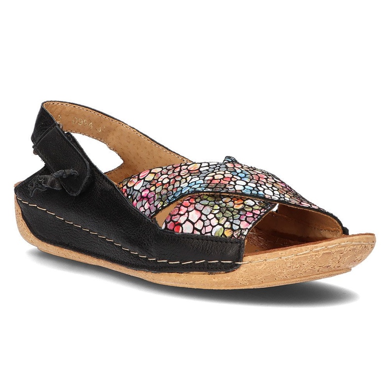 Leather sandals Filippo 00994-57 / 00-5 black multicolor Leather sandals Filippo 00994-57 / 00-5 black multicolor