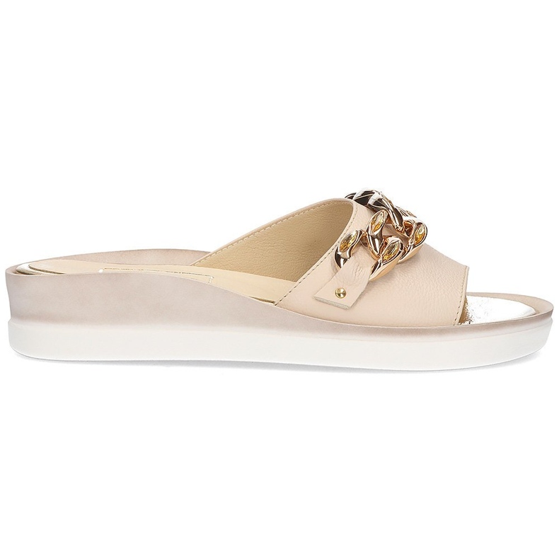 Leather slippers Filippo 105 beige
