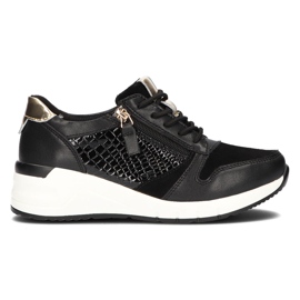 Leather sneakers Filippo DP2052 / 21 Bk black