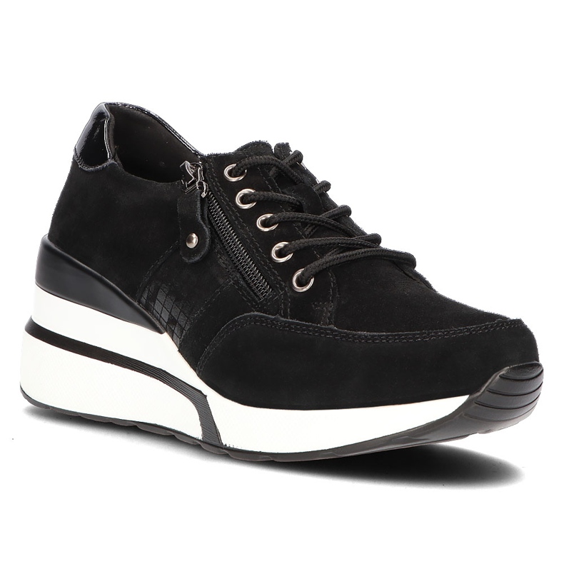 Leather sneakers Filippo DP3176 / 21 Bk black