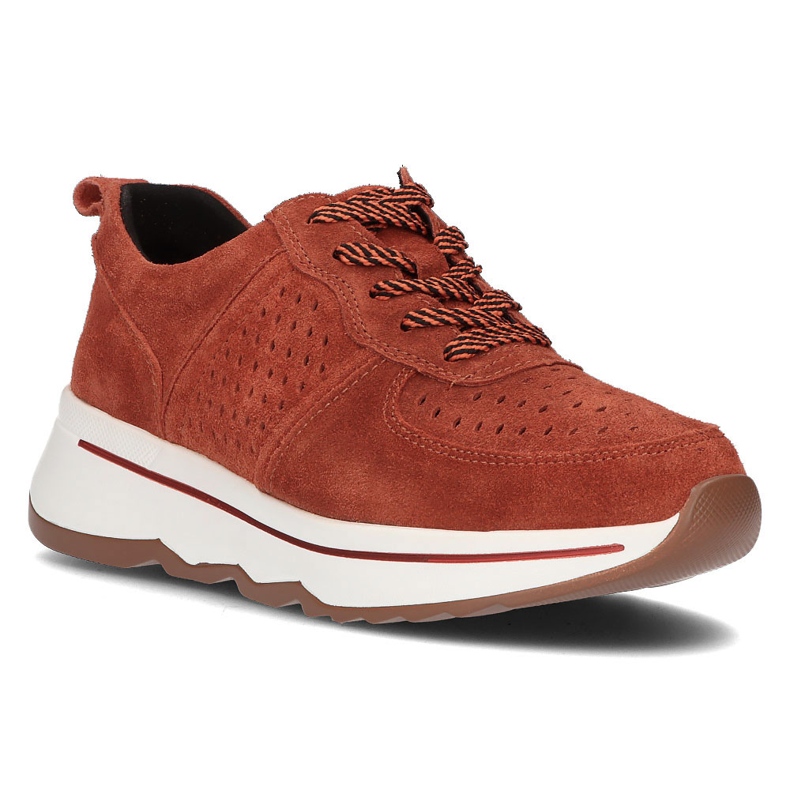 Filippo Leather sneakers DP3171 / 21 Br brown orange Filippo Leather sneakers DP3171 / 21 Br brown orange