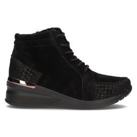 Leather boots Filippo DBT1504 / 21 Bk Bk black