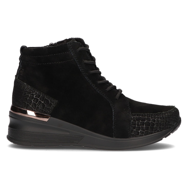 Leather boots Filippo DBT1504 / 21 Bk Bk black