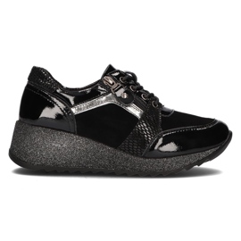 Leather sneakers Filippo DP3189 / 21 Bk black Leather sneakers Filippo DP3189 / 21 Bk black
