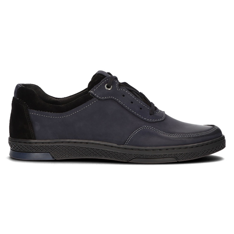 Leather shoes Filippo 918 navy blue