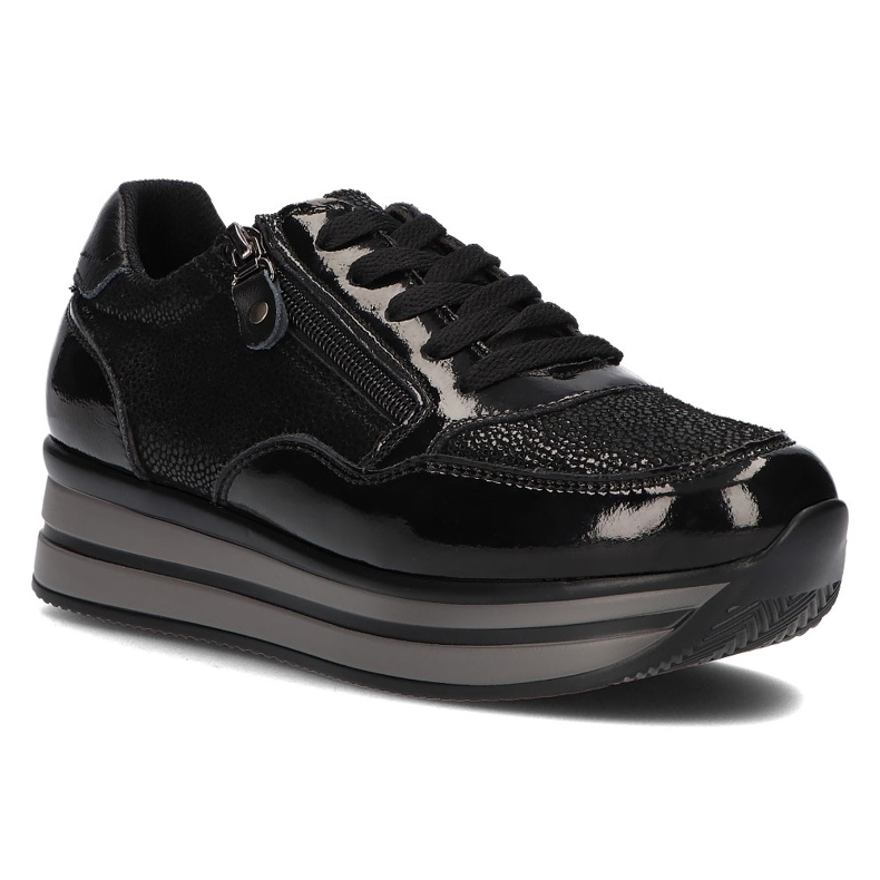 Leather sneakers Filippo DP3152 / 21 Bk Black