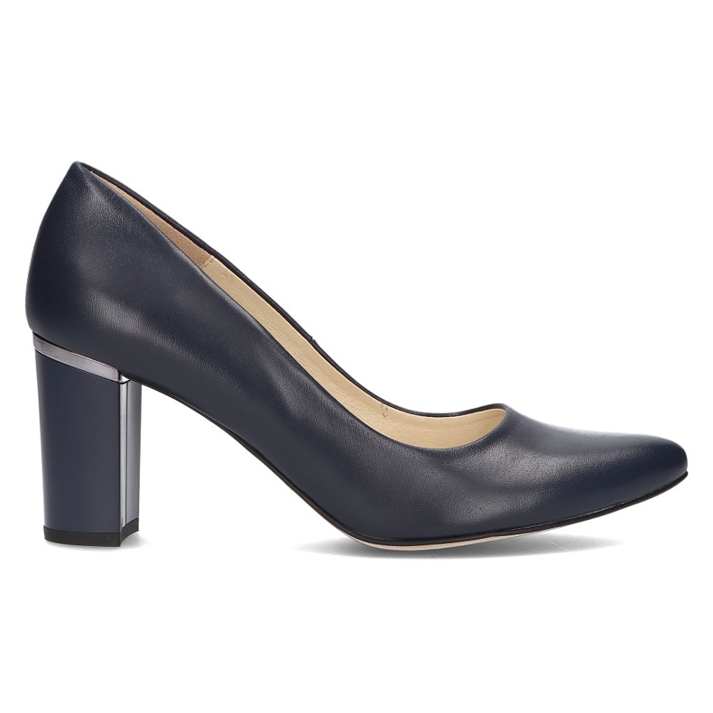 Leather pumps Filippo 2063 Navy blue