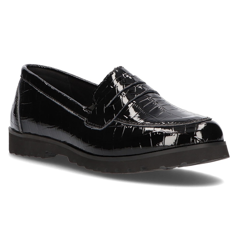 Leather moccasins Filippo DP3172 / 21 Bk black