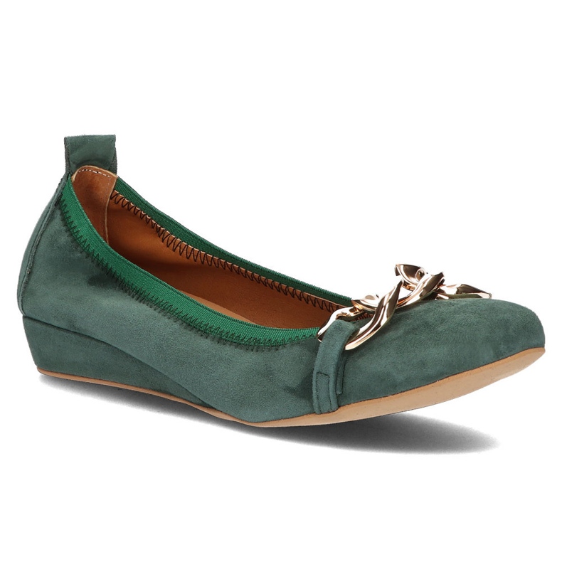 Leather Filippo 894 ballerinas green Leather Filippo 894 ballerinas green