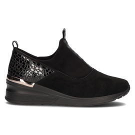 Leather Sneakers Filippo DP1689 / 22 Bk Bk Black Leather Sneakers Filippo DP1689 / 22 Bk Bk Black