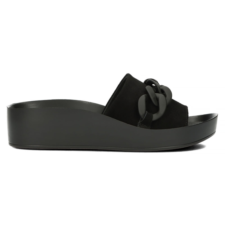 Leather slippers Filippo DK3593 / 22 Bk black