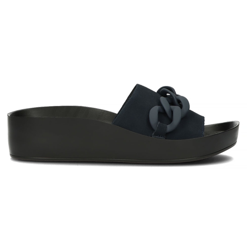 Leather slippers Filippo DK3593 / 22 Nv navy blue