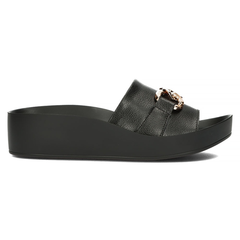 Leather slippers Filippo DK3590 / 22 Bk black