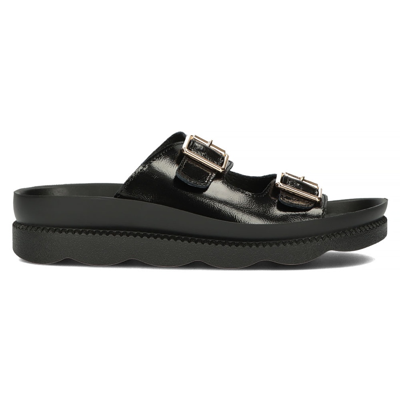 Leather slippers Filippo DK3599 / 22 Bk black