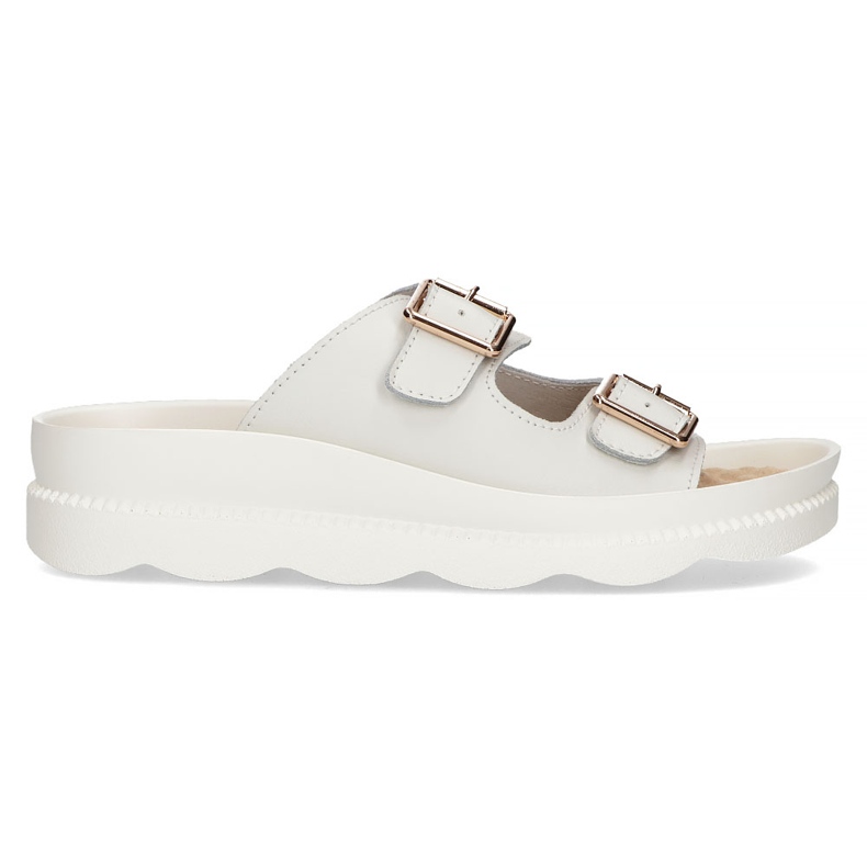 Leather slippers Filippo DK3599 / 22 Wh white