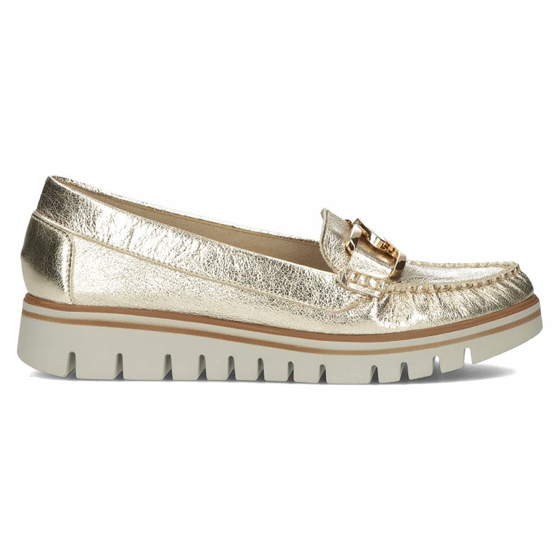Leather loafers Filippo 10134 gold golden