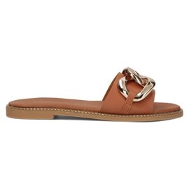 Leather Slippers Filippo LH-180 Camel brown