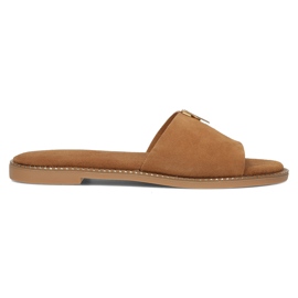 Leather Slippers Filippo LH-200 Camel brown