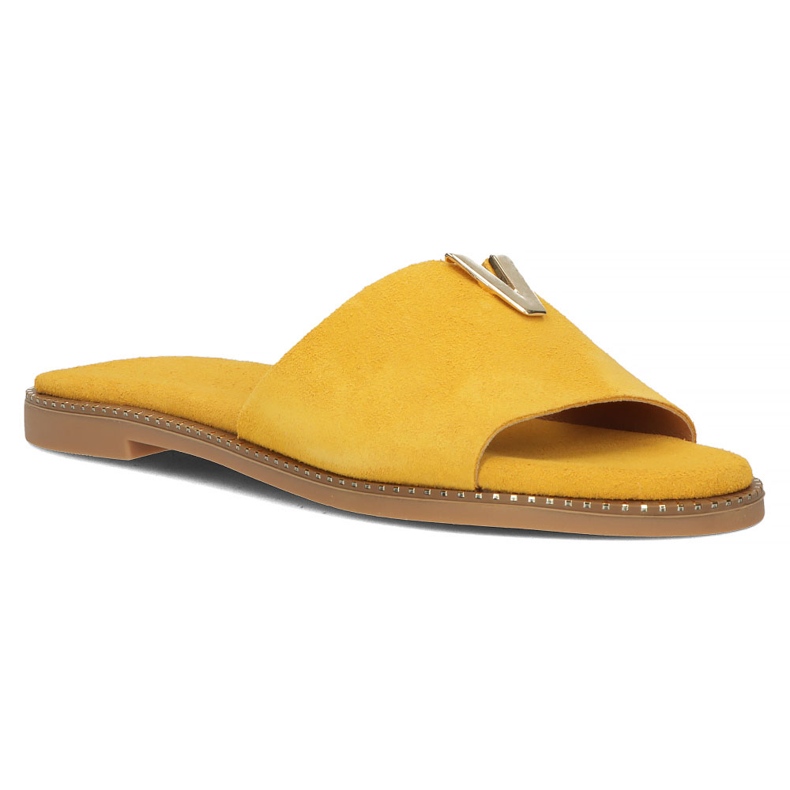 Leather Filippo LH-200 slippers yellow Leather Filippo LH-200 slippers yellow