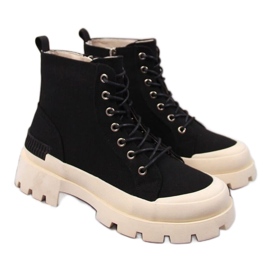Black D&amp;A W OLI142 platform sneakers