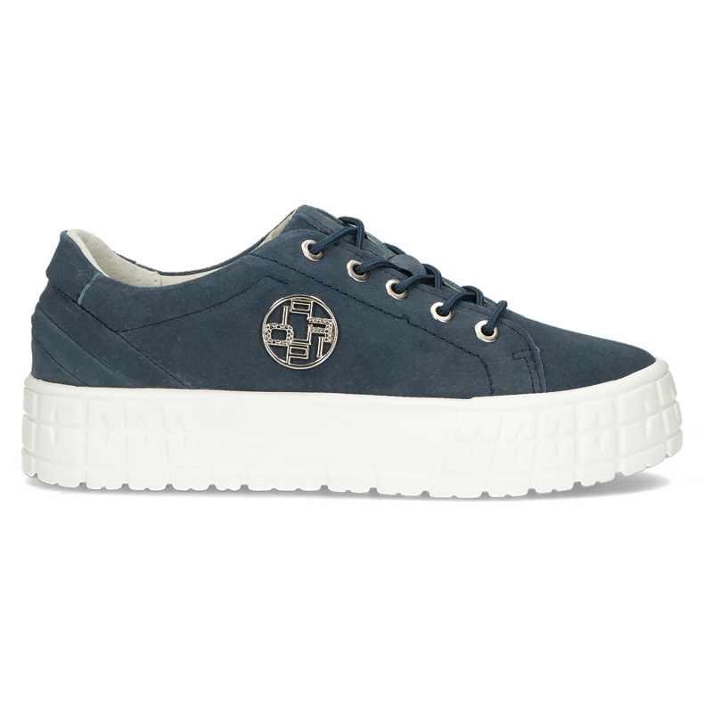 Leather sneakers FILIPPO DP3528 / 22 Nv navy blue