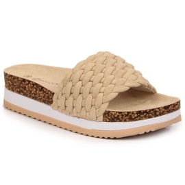 Potocki W WOL66B beige platform slippers