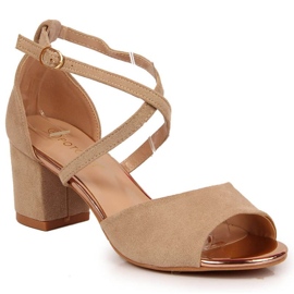 Sandals on the post Potocki W WOL67B beige Sandals on the post Potocki W WOL67B beige