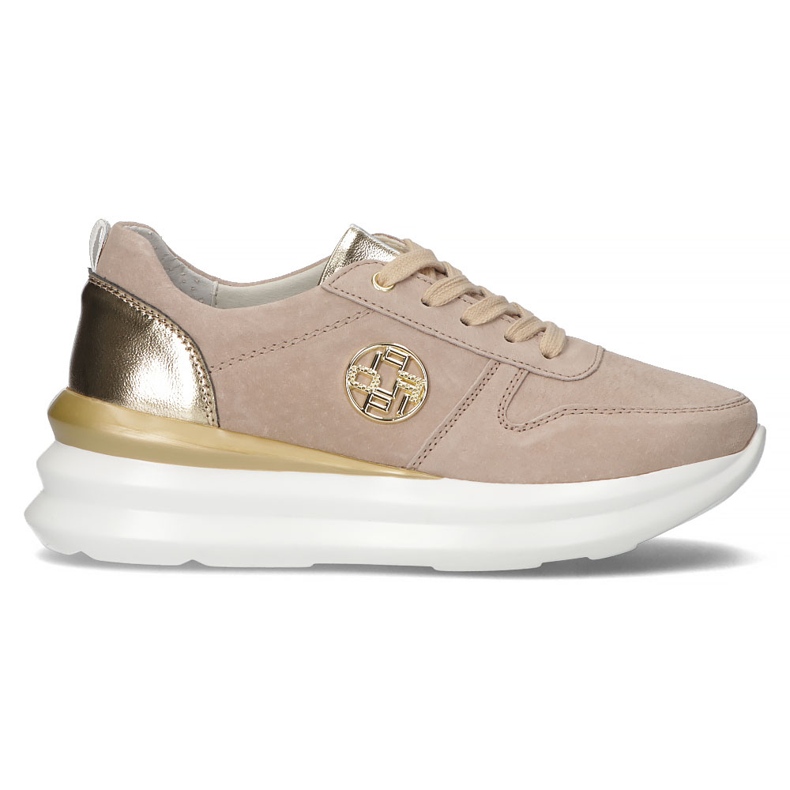 Leather Sneakers Filippo DP3505 / 22 Be beige golden Leather Sneakers Filippo DP3505 / 22 Be beige golden