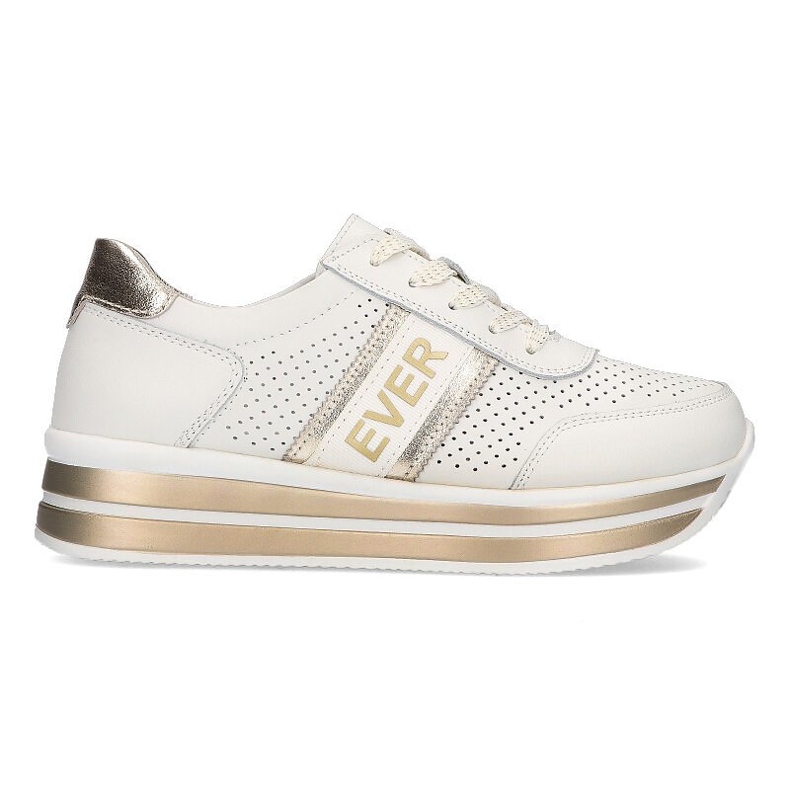 Leather Sneakers Filippo DP1414 / 22 Wh Go white gold golden